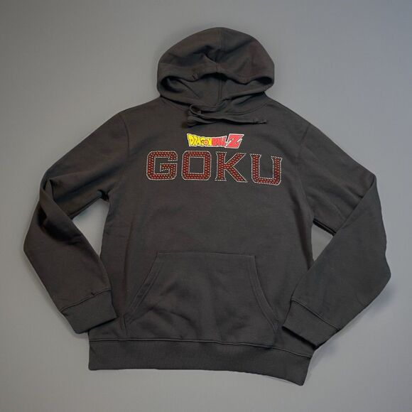 Dragon Ball Z DBZ Goku Super Saiyajin Men Size Medium Black Hoodie Large Graphic - Picture 1 of 10